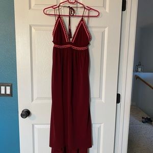 Express Hi Low Halter Maxi Dress